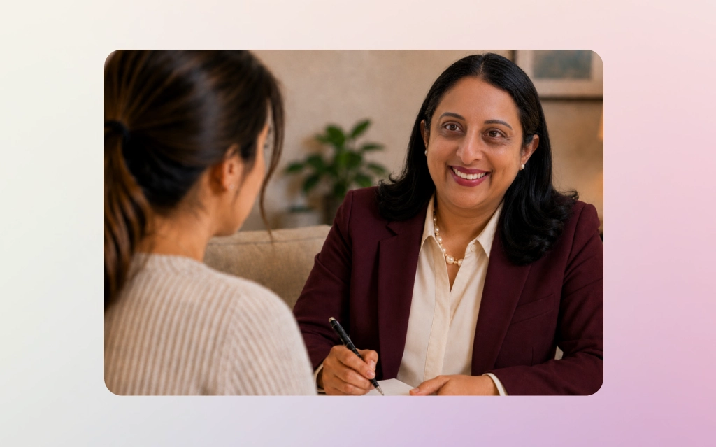 Psychiatric care planning session between doctor and patient