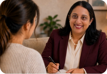 Expert witness services consultation in a modern office setting