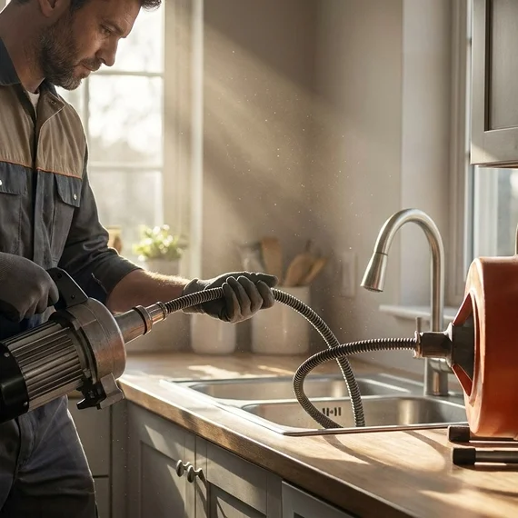 Residential pipe clearing service