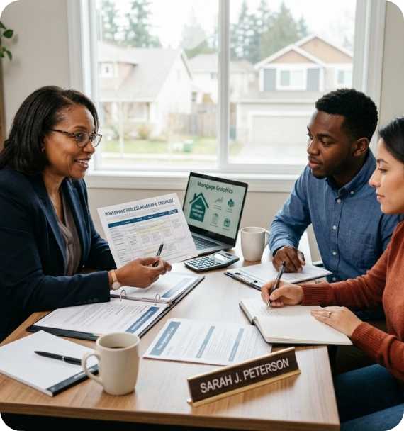 A couple touring Rent to Own Homes Nova Scotia with a housing specialist.
