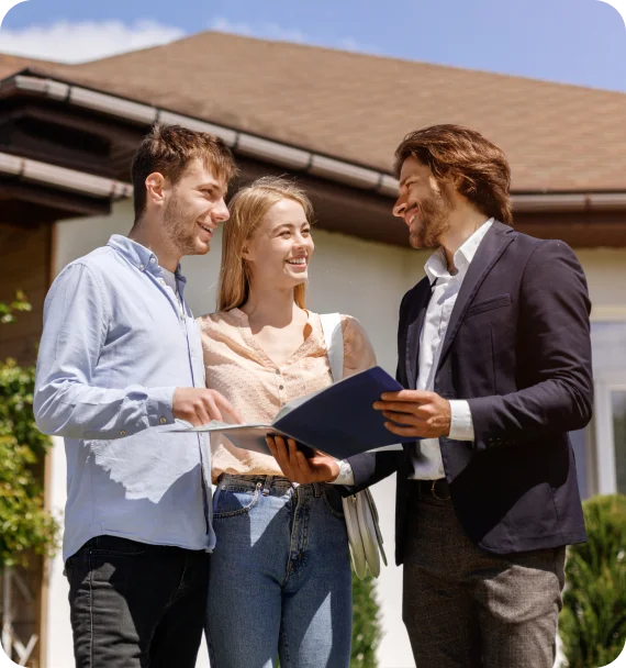 Clients learning about a Rent To Own Program during a consultation in Canada.