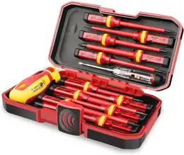 1000V insulated screwdriver set in case