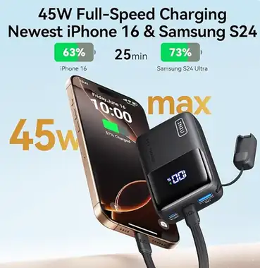 INIU 45W fast-charging portable power bank