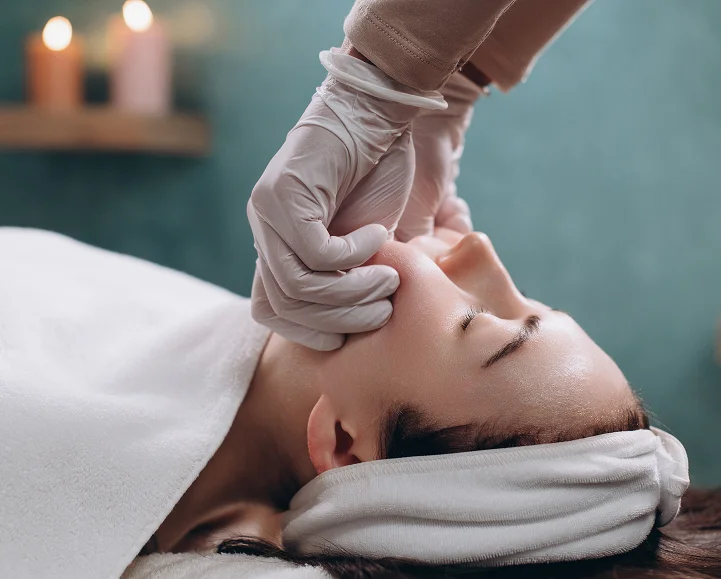 Calm facial treatment room at Parm's Wellness Spa