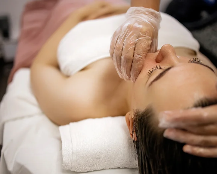 Buccal facial massage technique at Parm's Wellness Spa