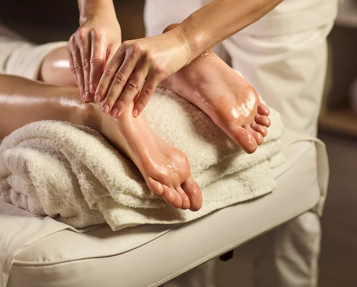 Reflexology for stress relief at Parm's Wellness Spa