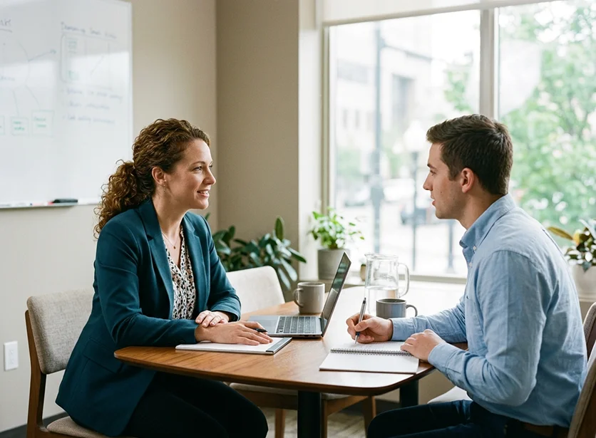 Virtual one-on-one health and wellness coaching session with a professional