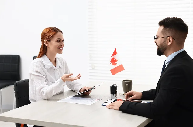 Clients exploring immigration services and sponsorship pathways