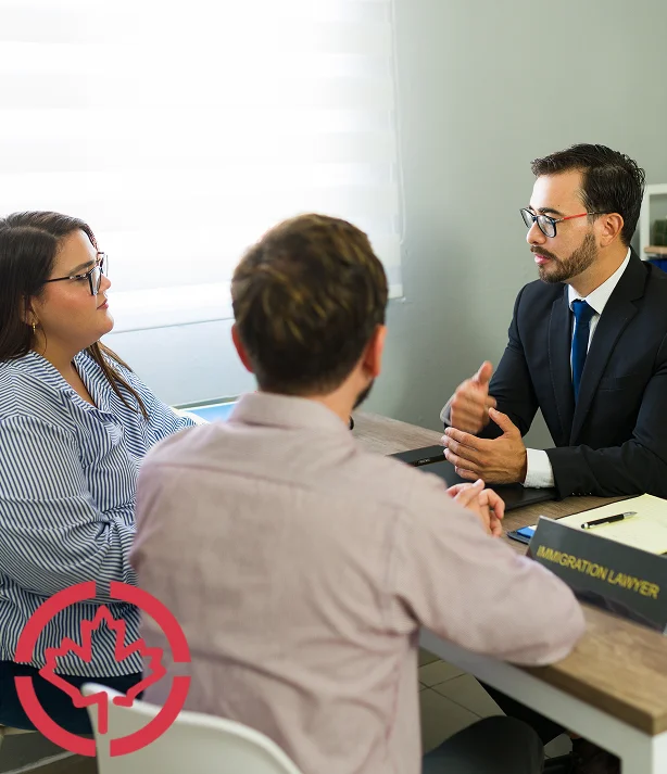 Immigration advisor reviewing Canadian spousal sponsorship paperwork