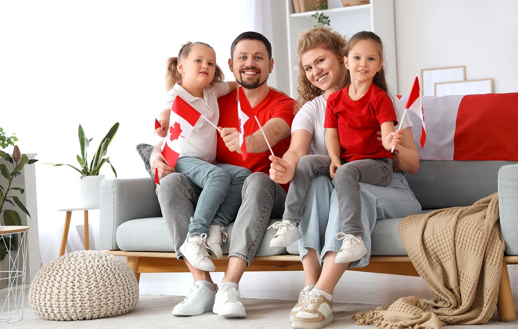 Family discussing family sponsorship for Canada and the USA