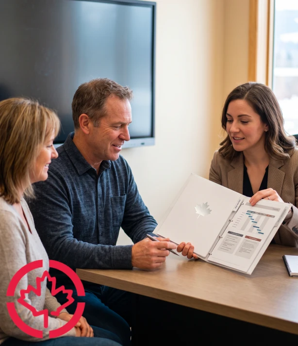 Parents learning how to sponsor a family to Canada