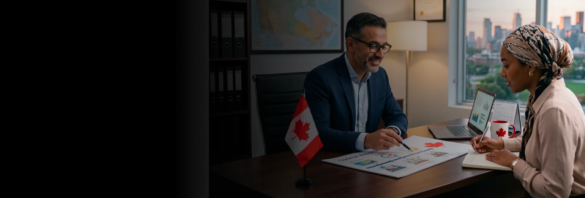 Family discussing family sponsorship for Canada and the USA