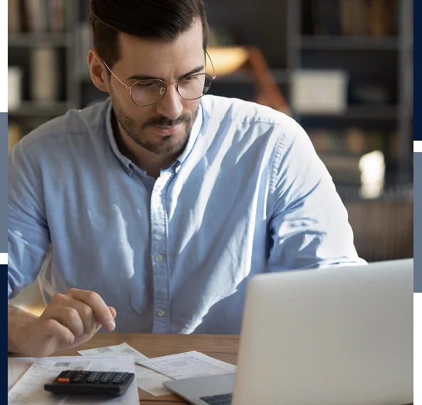 Business owner discussing accounting services with an advisor in Calgary
