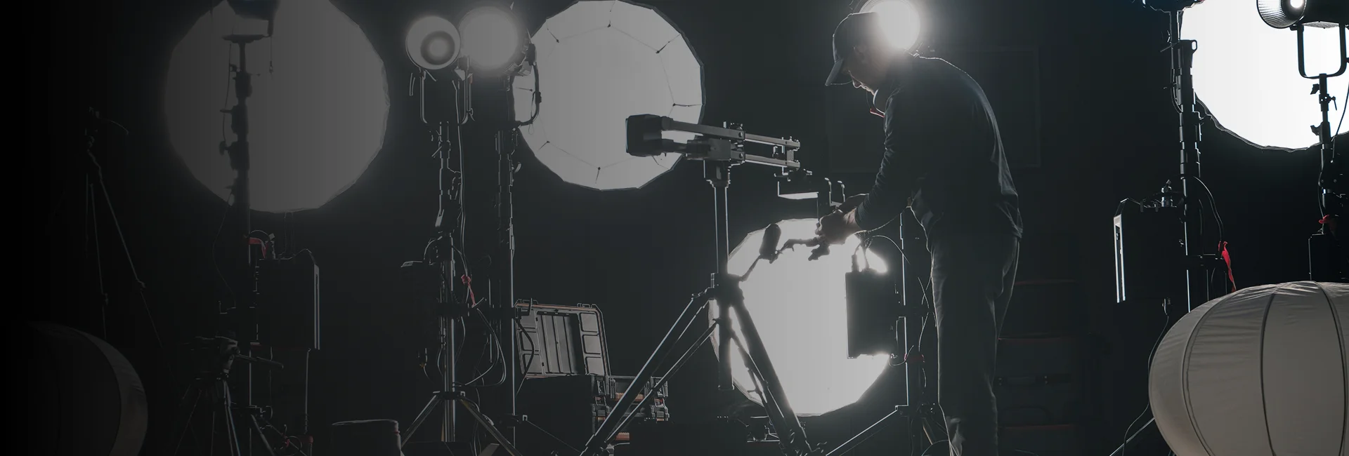 Video production team in Kitchener preparing equipment for a client shoot