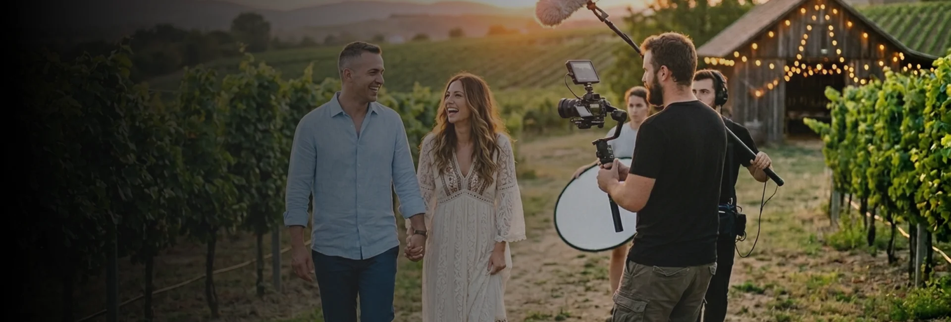 Couple featured in pre-wedding cinematic films in Kitchener parkland