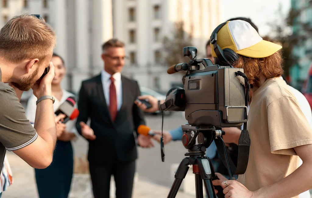 Political campaign video production services in Kitchener during a community event