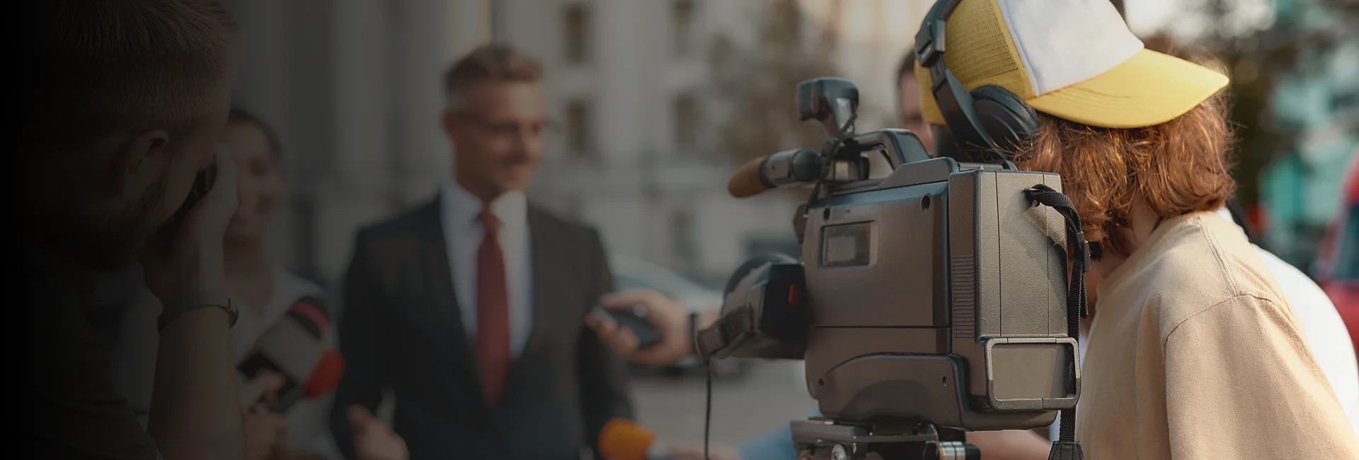 Political campaign video production services in Kitchener during a community event