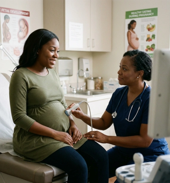 Specialised women's health pelvic ultrasound in a private room