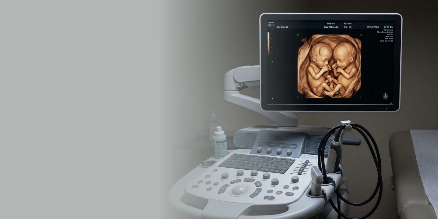 HD live ultrasound revealing a remarkably clear view of baby