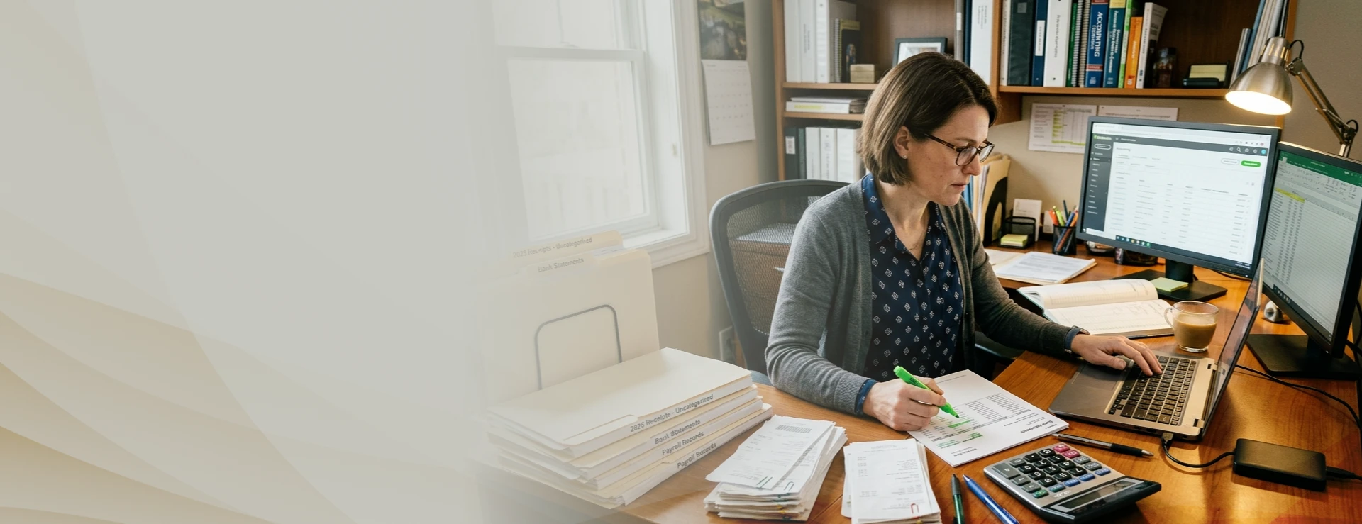 Accountant performing book cleanup services in Oakland County