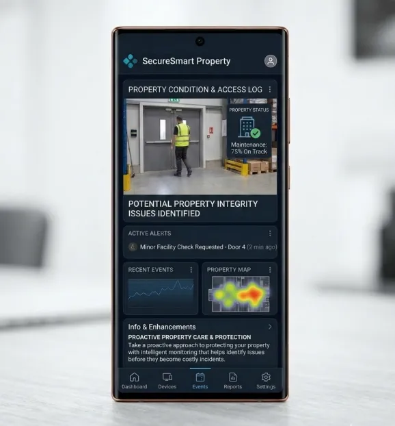 AI security monitoring in Pickering monitoring industrial access points.