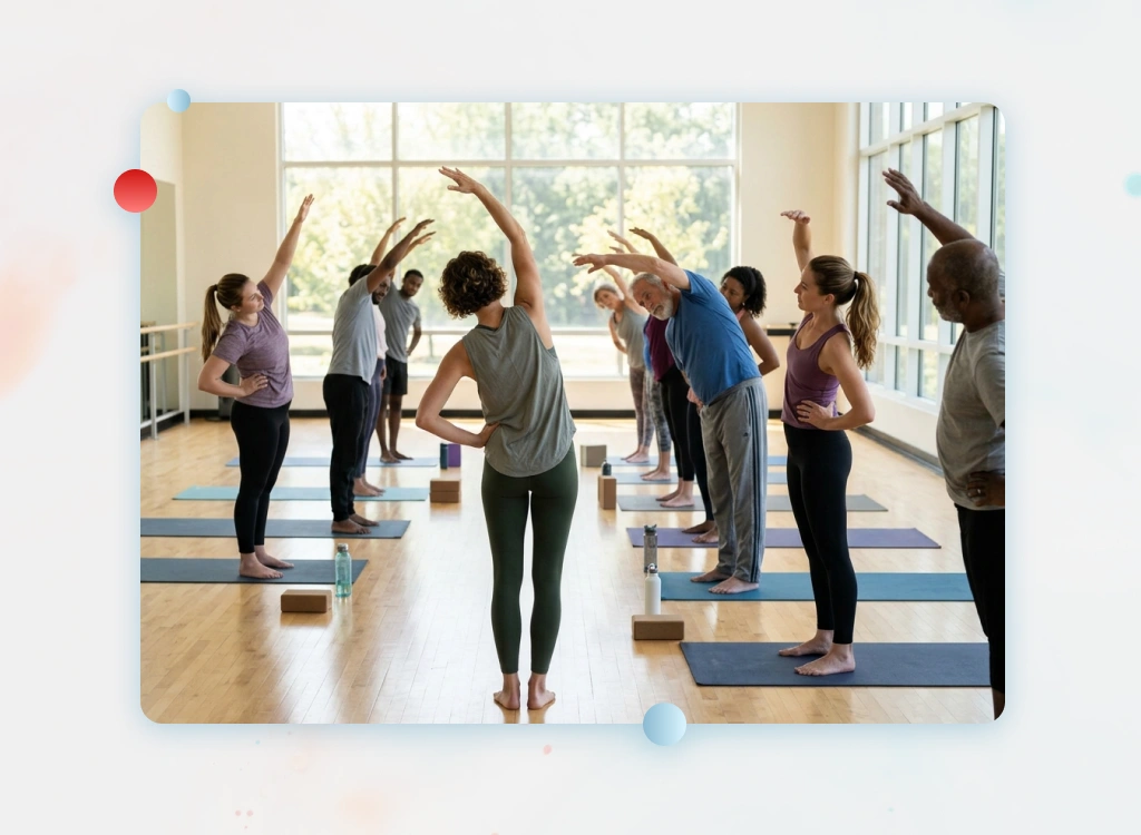 Adults enjoying yoga and movement classes in Wilmington.