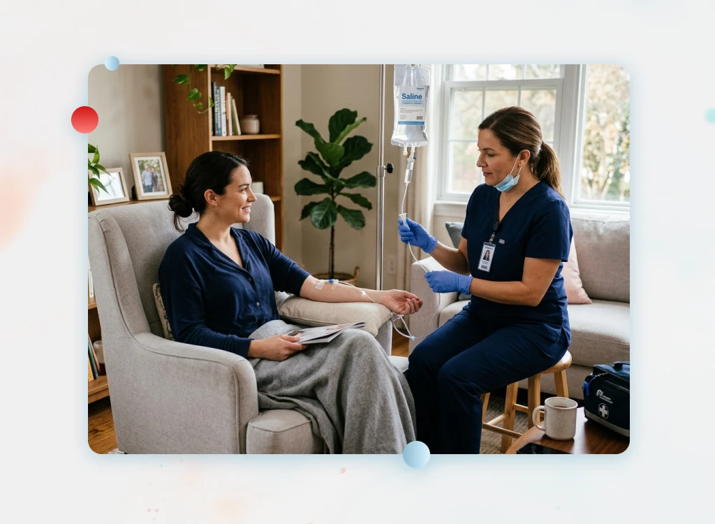 Client receiving care after a wellness assessment.
