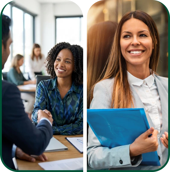Financial advisor providing credit consultation in New York to a business owner.