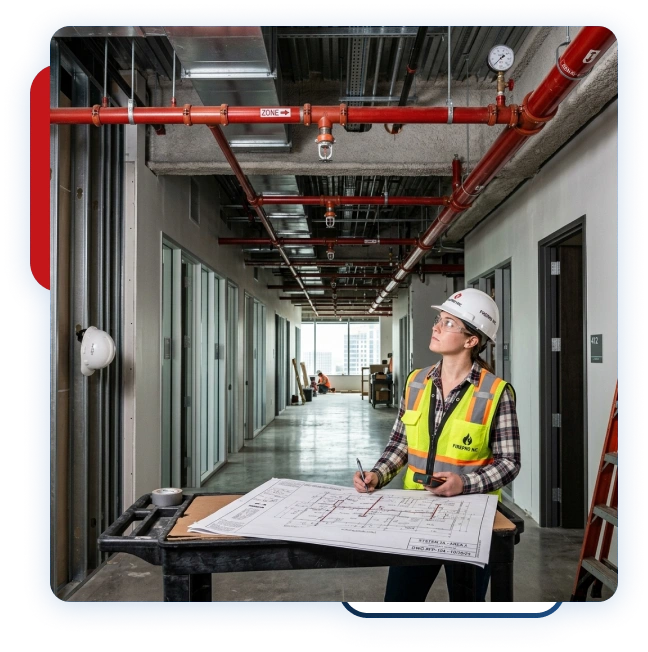 Sprinkler layouts prepared for a Hamilton warehouse