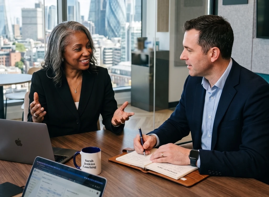 Business owner planning growth through professional business services.

