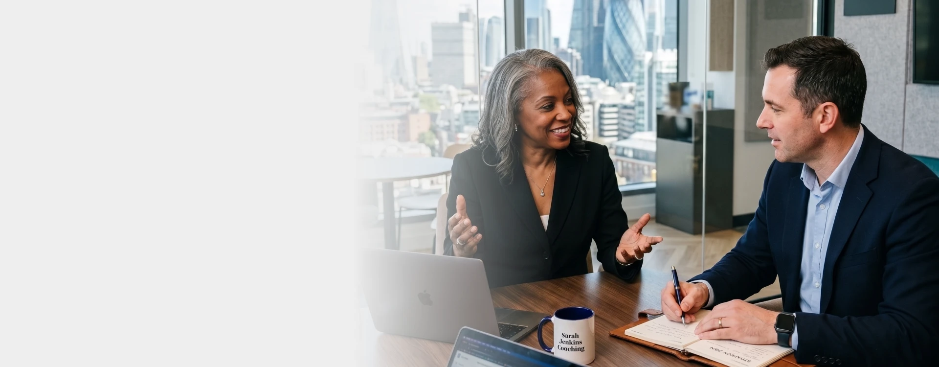 Business owner planning growth through professional business services.