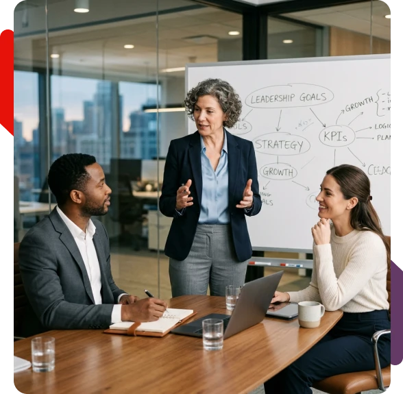 Leader planning future business growth with personalized coaching support.