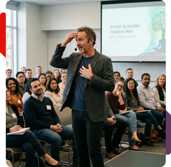 Mind body connection workshop supporting personal development.