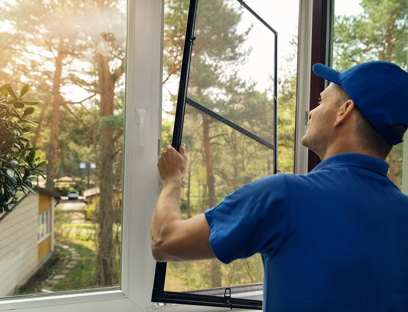 Custom glass window installation