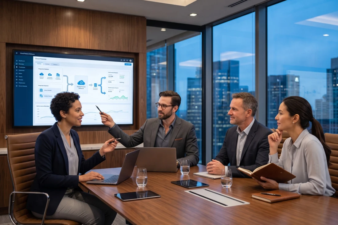 Faascloud advisors meeting with a founder team in a startup office