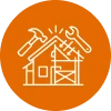 Damage repair specialists in Seattle, WA, inspecting a storm-damaged home.