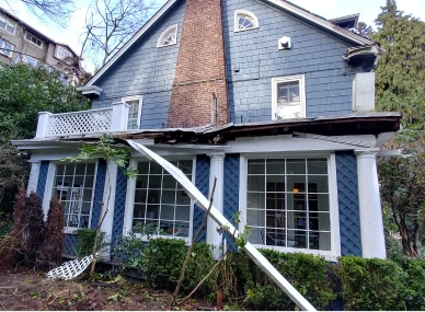 Reconstruction services improving a damaged home's safety and appearance.