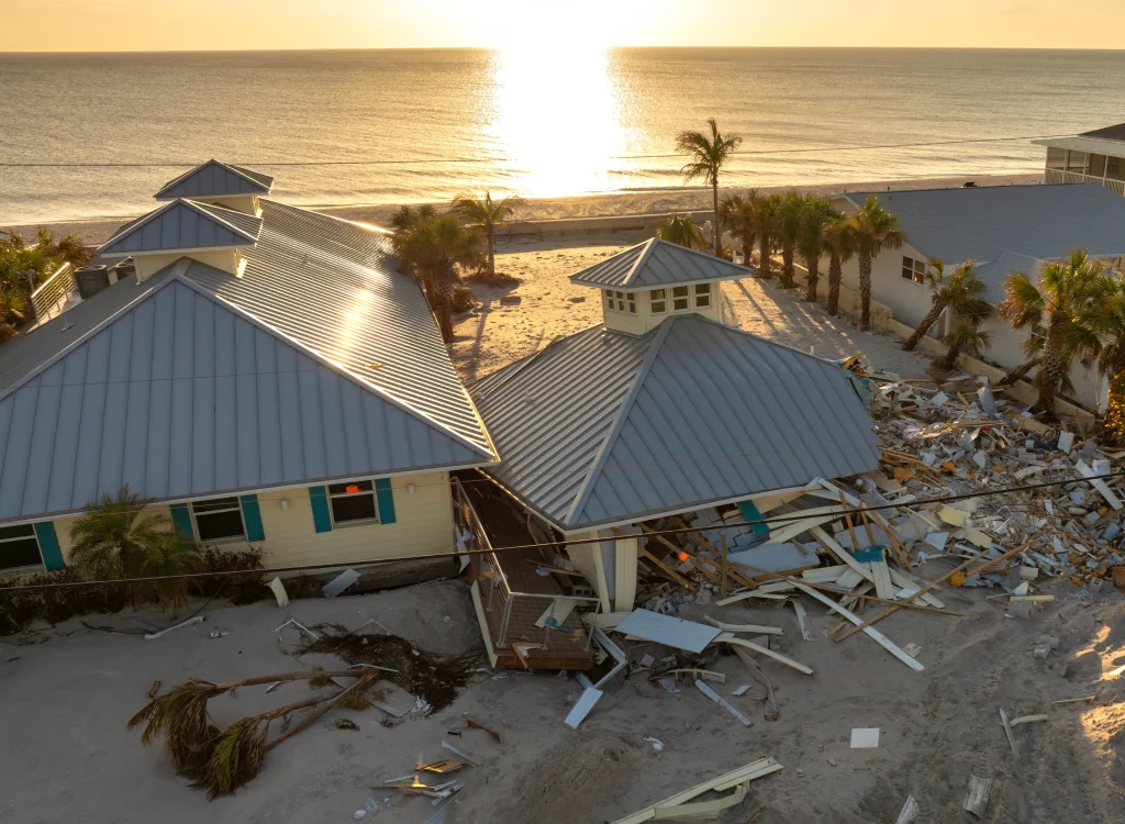 Storm damage repair services in Seattle, WA, restoring a damaged roof.
