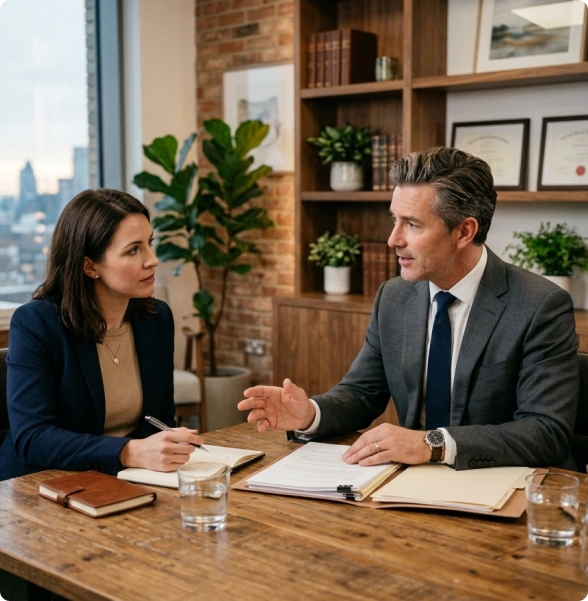 The best real estate lawyer in Toronto advises a property investor.