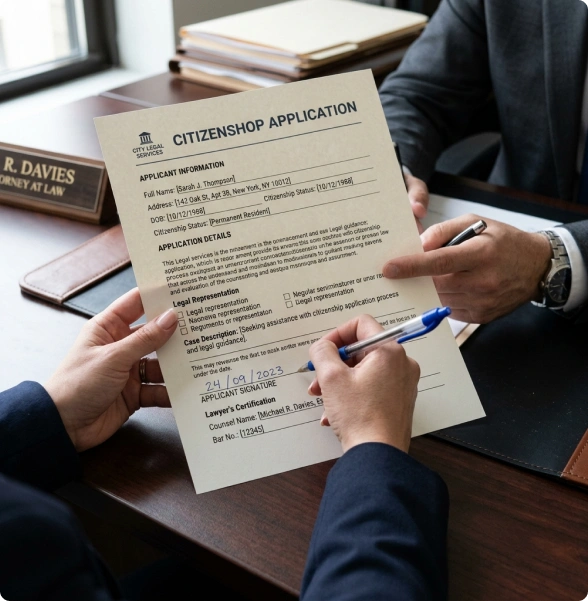A criminal defense lawyer in Durham examines evidence before a hearing.
