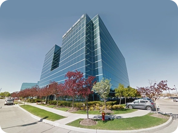 Certified public accountant in Oakville reviewing business financial records.