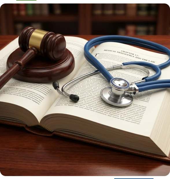 Physician expert witness in Washington, D.C. reviewing medical records.