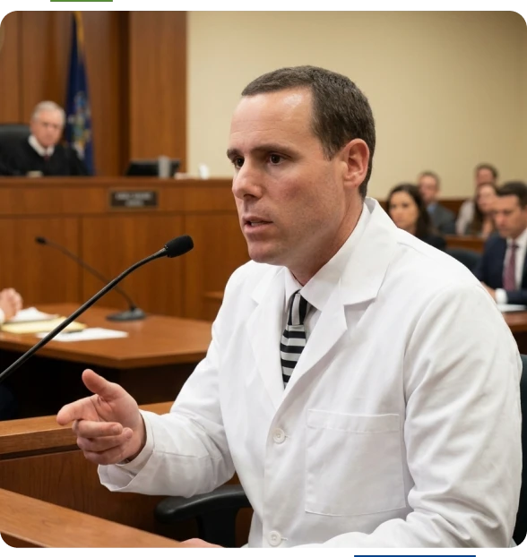 Medicolegal consultant in Illinois evaluating medical evidence.