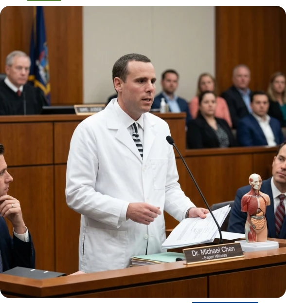 Physician expert witness consulting legal professionals in Georgia.