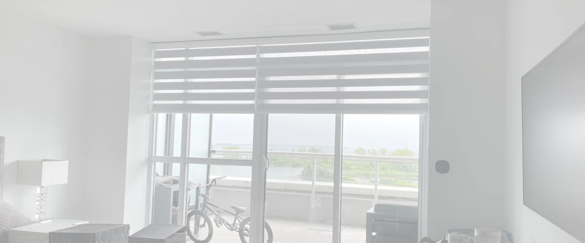Zebra blinds in Toronto home