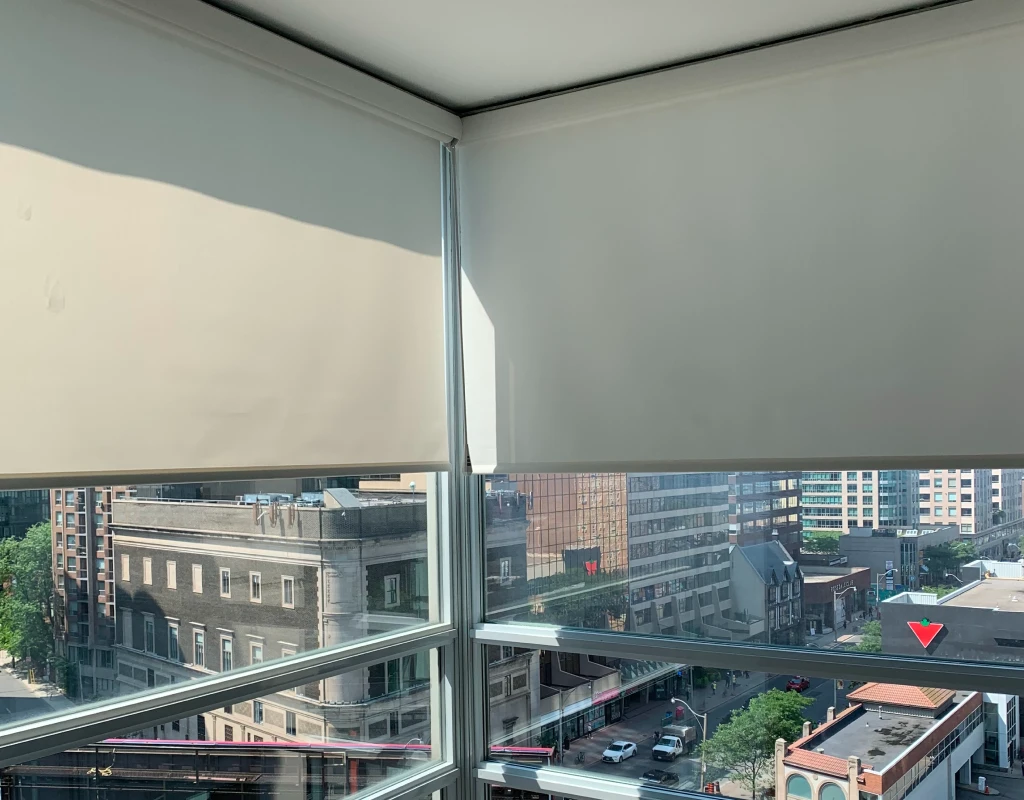 Custom roller blinds in Toronto home