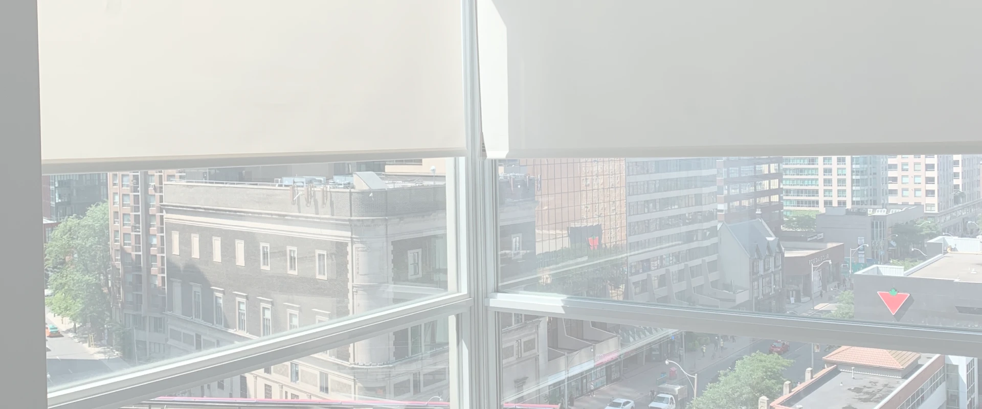 Custom roller blinds in Toronto home