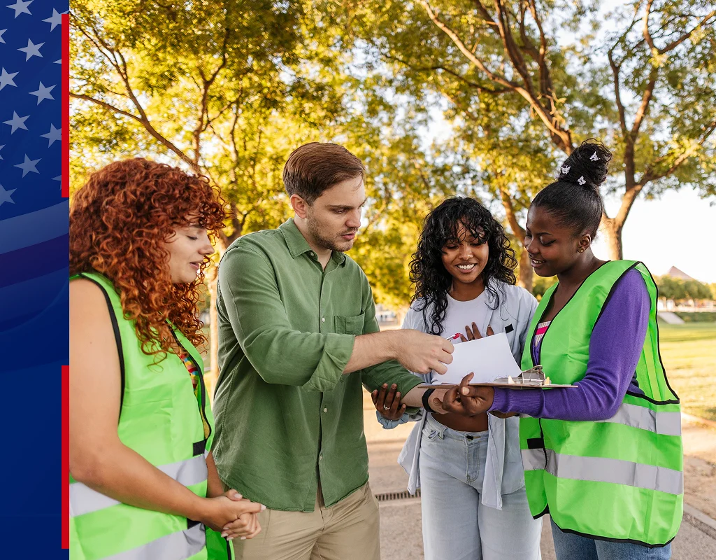 Residents attending civic engagement programs in North Carolina.