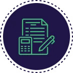 Accountant working on a laptop while providing bookkeeping solutions