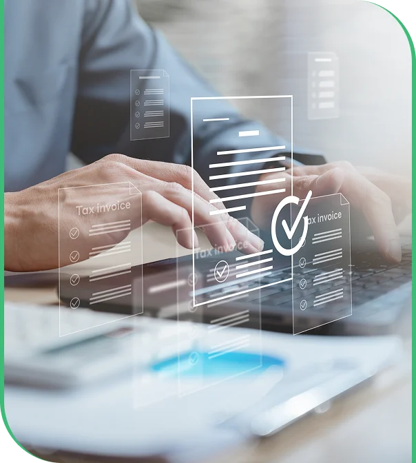 Bookkeeper reviewing financial reports for bookkeeping solutions